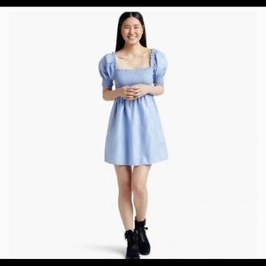 NWOT Blue Glitter Check Athena Nap Dress